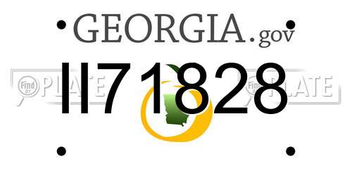 II71828 Georgia License Plate