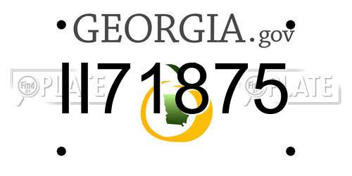 II71875 Georgia License Plate