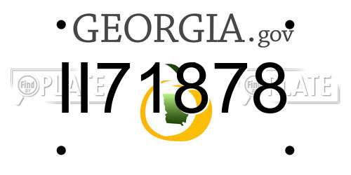 II71878 Georgia License Plate