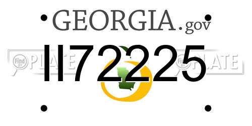II72225 Georgia License Plate