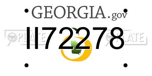 II72278 Georgia License Plate