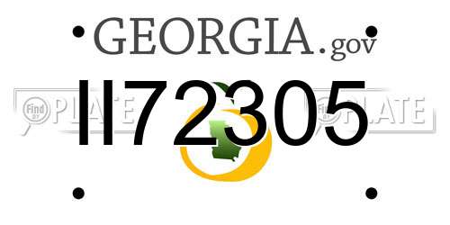 II72305 Georgia License Plate
