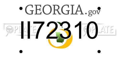II72310 Georgia License Plate