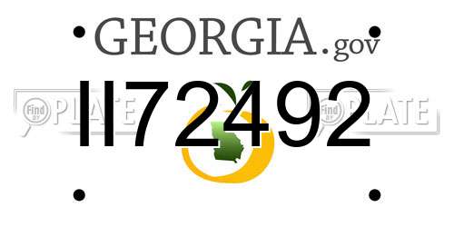 II72492 Georgia License Plate