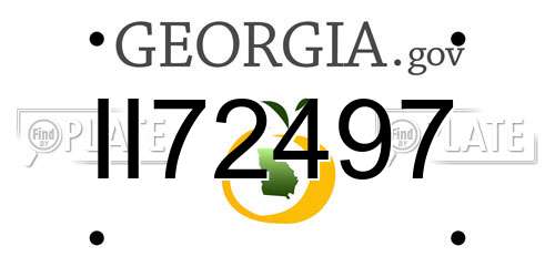 II72497 Georgia License Plate
