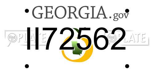 II72562 Georgia License Plate