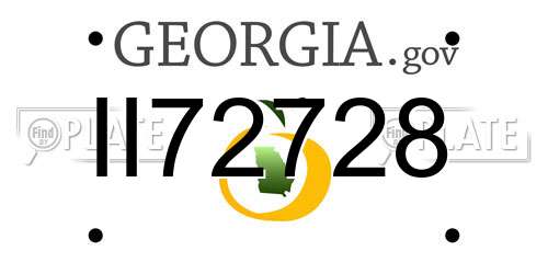 II72728 Georgia License Plate