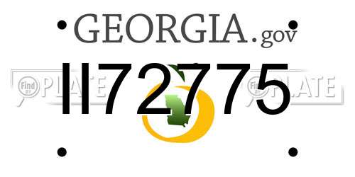 II72775 Georgia License Plate