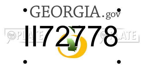 II72778 Georgia License Plate