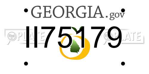 II75179 Georgia License Plate