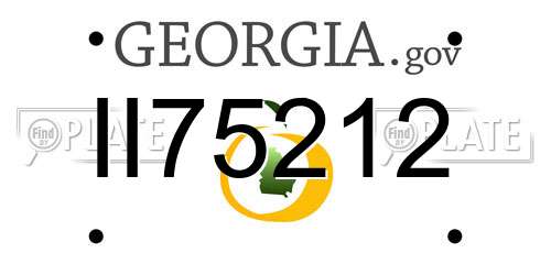II75212 Georgia License Plate