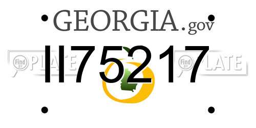 II75217 Georgia License Plate