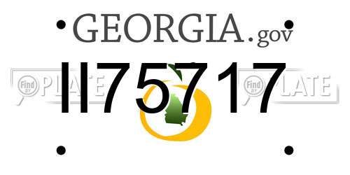 II75717 Georgia License Plate