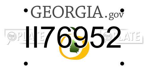 II76952 Georgia License Plate