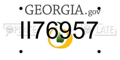 II76957 Georgia License Plate