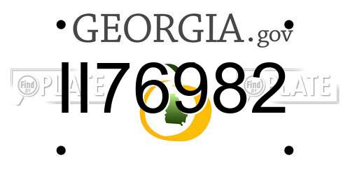 II76982 Georgia License Plate