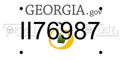 II76987 Georgia License Plate