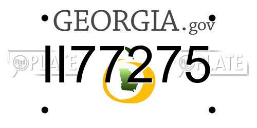 II77275 Georgia License Plate