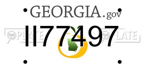 II77497 Georgia License Plate