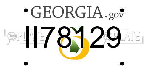 II78129 Georgia License Plate