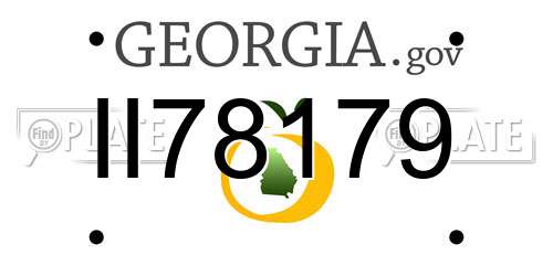 II78179 Georgia License Plate