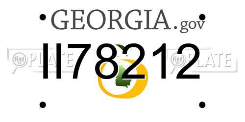 II78212 Georgia License Plate