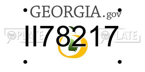 II78217 Georgia License Plate