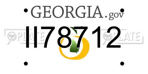 II78712 Georgia License Plate