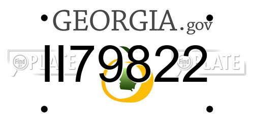 II79822 Georgia License Plate