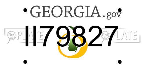 II79827 Georgia License Plate