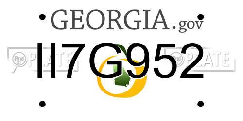 II7G952 Georgia License Plate