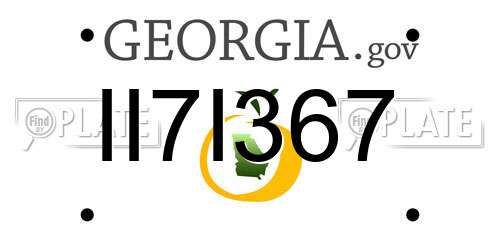 II7I367 Georgia License Plate