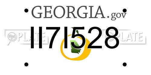 II7I528 Georgia License Plate