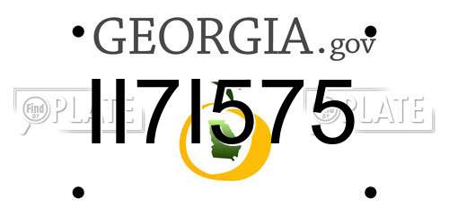 II7I575 Georgia License Plate