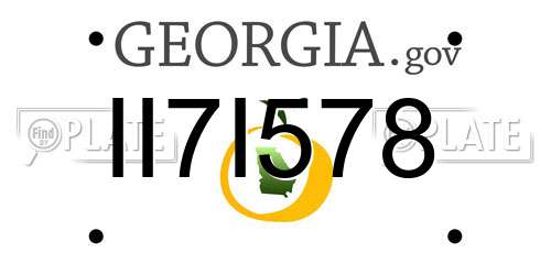 II7I578 Georgia License Plate