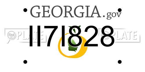 II7I828 Georgia License Plate