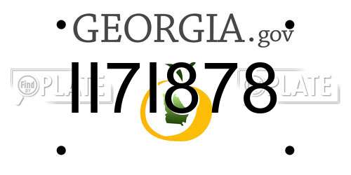 II7I878 Georgia License Plate