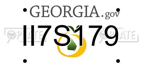 II7S179 Georgia License Plate