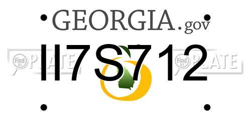 II7S712 Georgia License Plate
