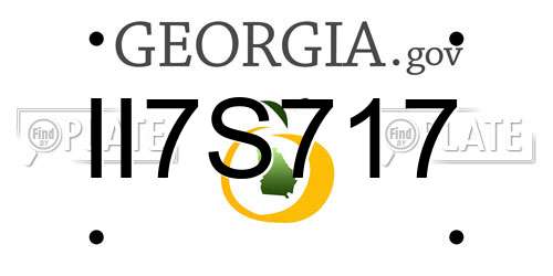 II7S717 Georgia License Plate