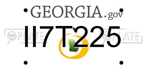 II7T225 Georgia License Plate