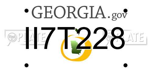 II7T228 Georgia License Plate