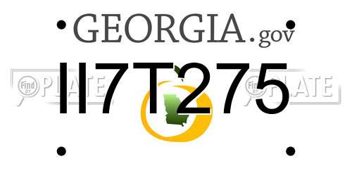 II7T275 Georgia License Plate