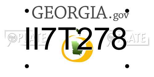 II7T278 Georgia License Plate