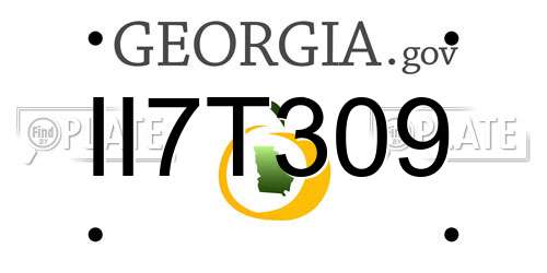 II7T309 Georgia License Plate
