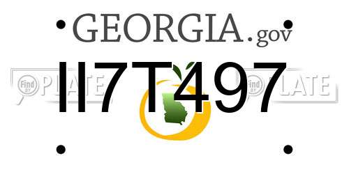 II7T497 Georgia License Plate
