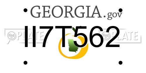 II7T562 Georgia License Plate