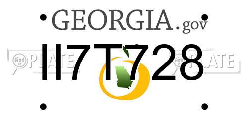 II7T728 Georgia License Plate