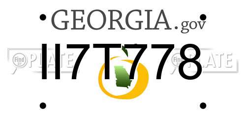 II7T778 Georgia License Plate