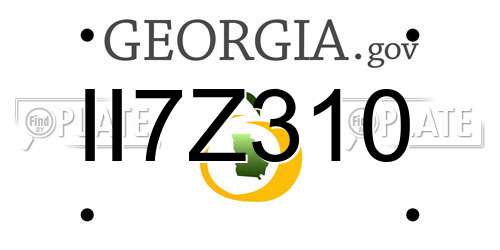 II7Z310 Georgia License Plate
